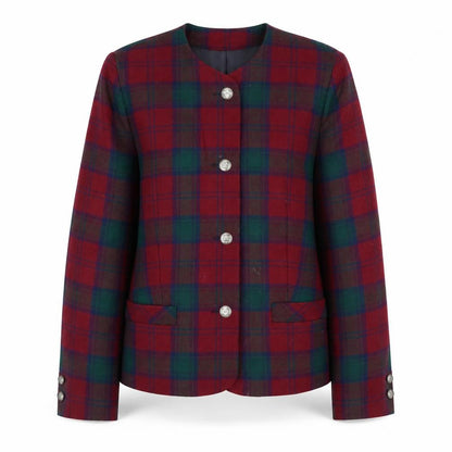 Edinburgh Heritage Women’s Red Plaid Wool Blazer Size 14