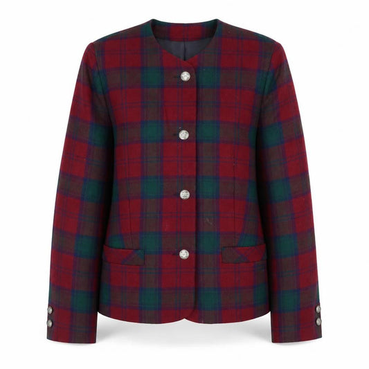 Edinburgh Heritage Women’s Red Plaid Wool Blazer Size 14