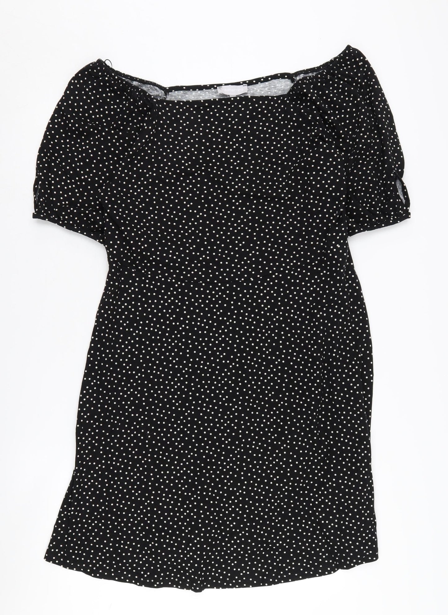 Red Herring Women's Black Polka Dot Shift Dress Size 12