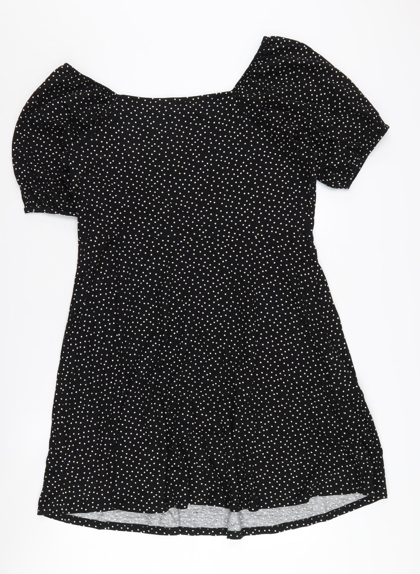Red Herring Women's Black Polka Dot Shift Dress Size 12