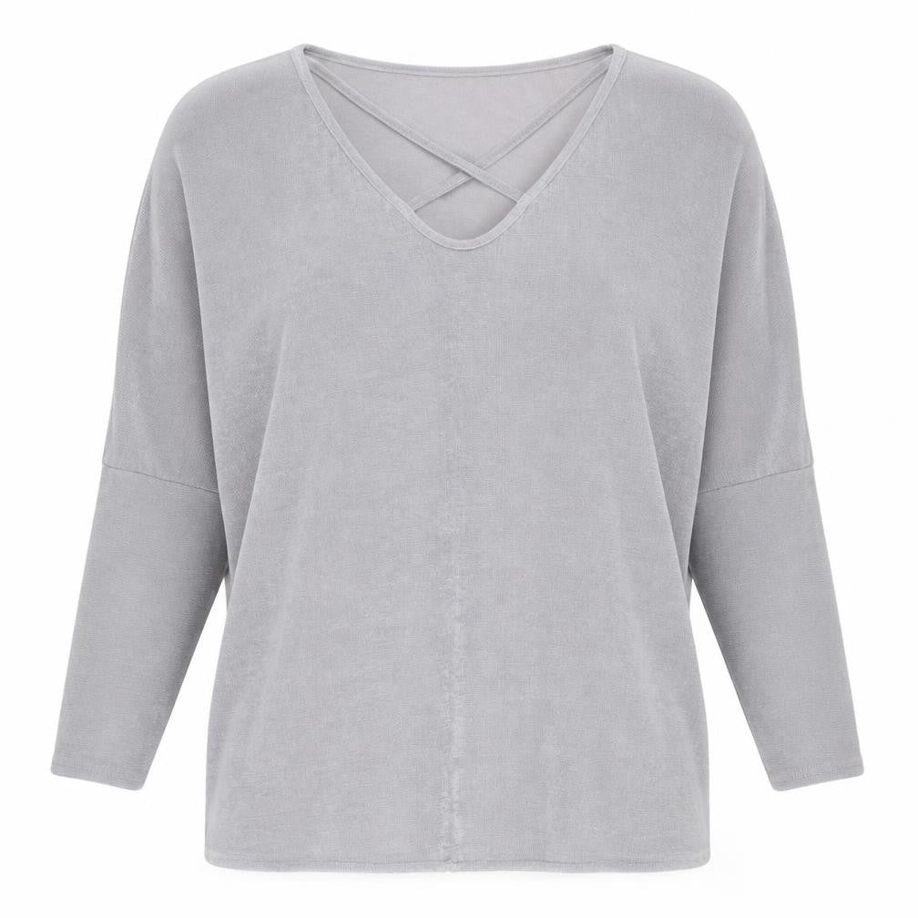 Lipsy Women's Grey V-Neck Pullover Jumper Size 18