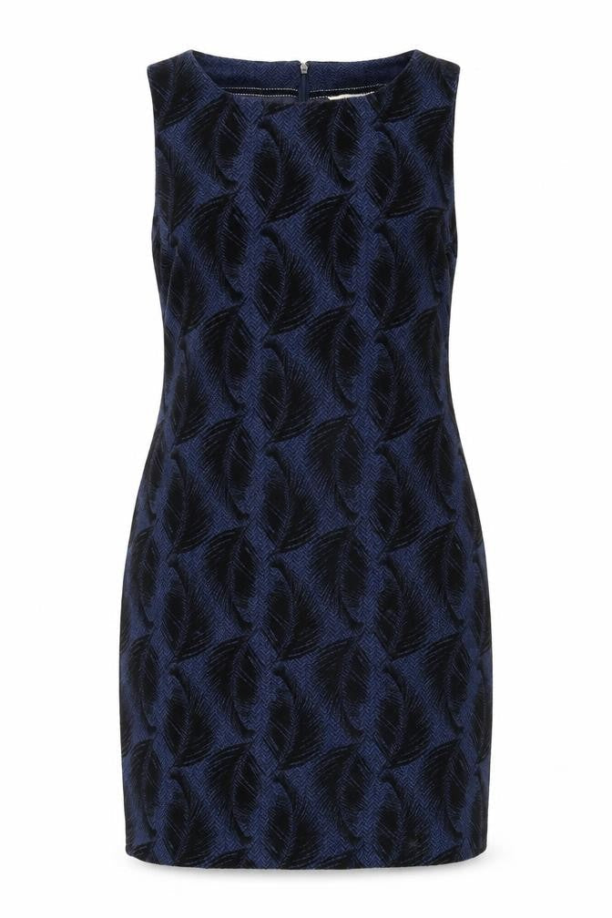 White Stuff Women's Blue Shift Dress Size 12 Geometric