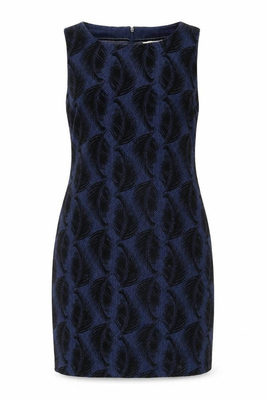 White Stuff Women's Blue Shift Dress Size 12 Geometric