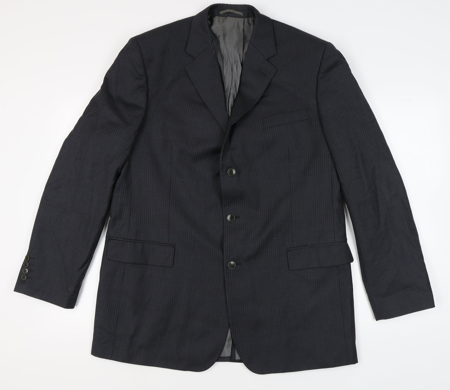 Pierre Cardin Grey Men's Long Blazer 44L Striped