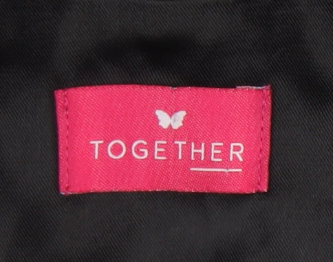 Together Women's Black Blazer UK 18 Shawl Lapel Lined