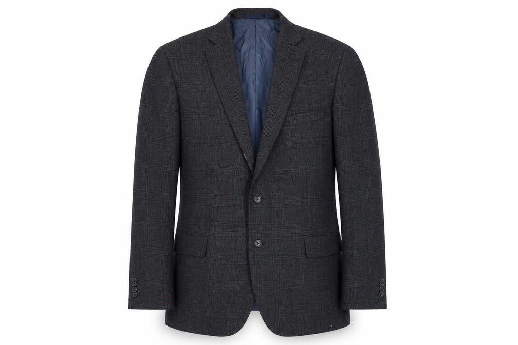 Marks & Spencer Men's Grey Check Blazer 46R