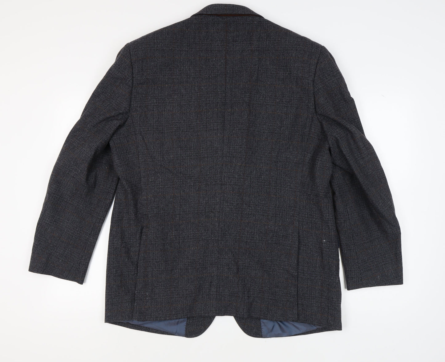 Marks and Spencer Men's Grey Check Blazer 46R
