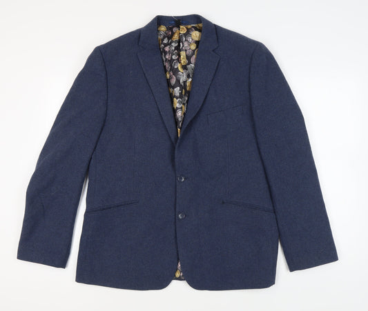 Gianni Feraud Men's Blue Blazer Jacket, Size 48