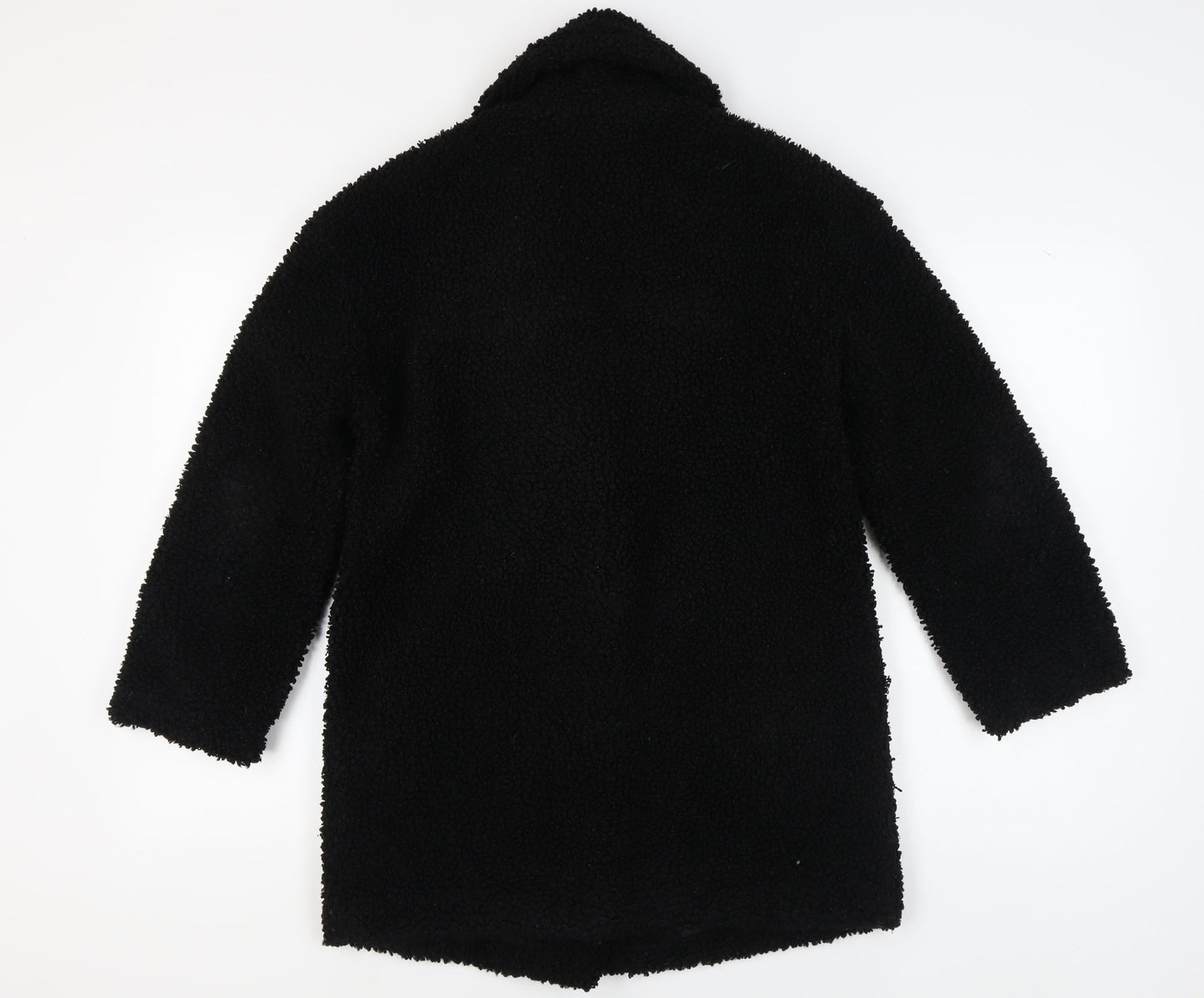 H&M Women's Black XS Overcoat - Stylish Mid-Length