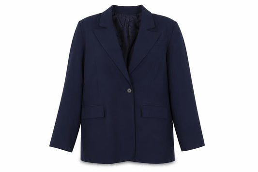 Boohoo Women's Blue Regular Fit Blazer UK 14