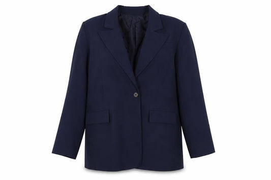 Boohoo Women's Blue Regular Fit Blazer UK 14