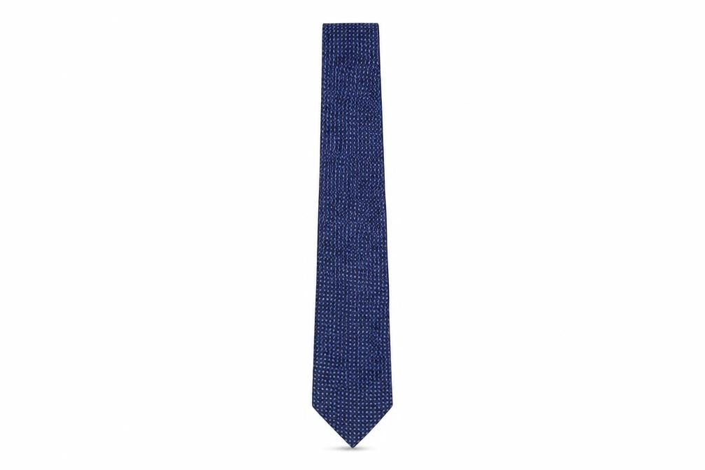 Paul Costelloe Men's Blue Geometric Silk Tie