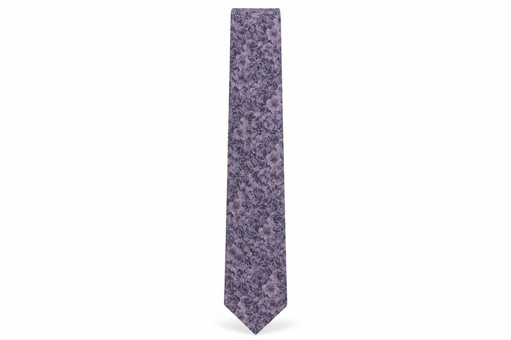 Marks & Spencer Men's Purple Silk Floral Tie