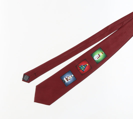 Havana Men's Red Christmas Polyester Tie