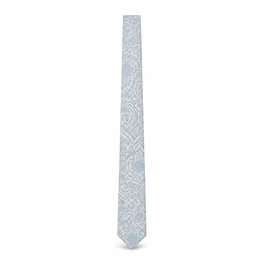 TieRack Men's Blue Paisley Slim Tie - One Size