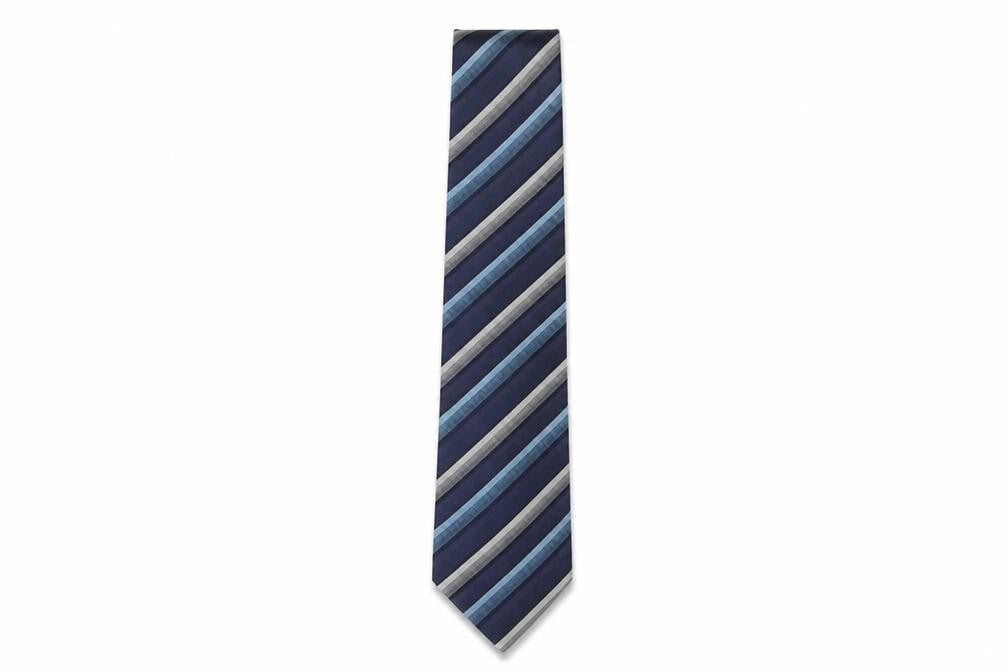 Michaelis Men's Blue Silk Striped Tie - Excellent Condition