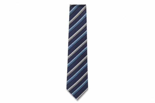 Michaelis Men's Blue Silk Striped Tie - Excellent Condition