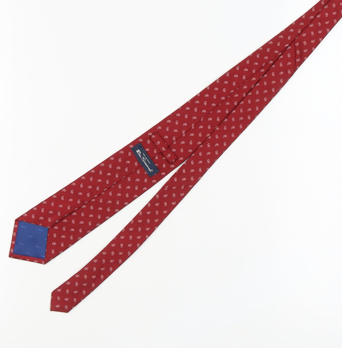 Ben Sherman Men's Red Silk Paisley Tie