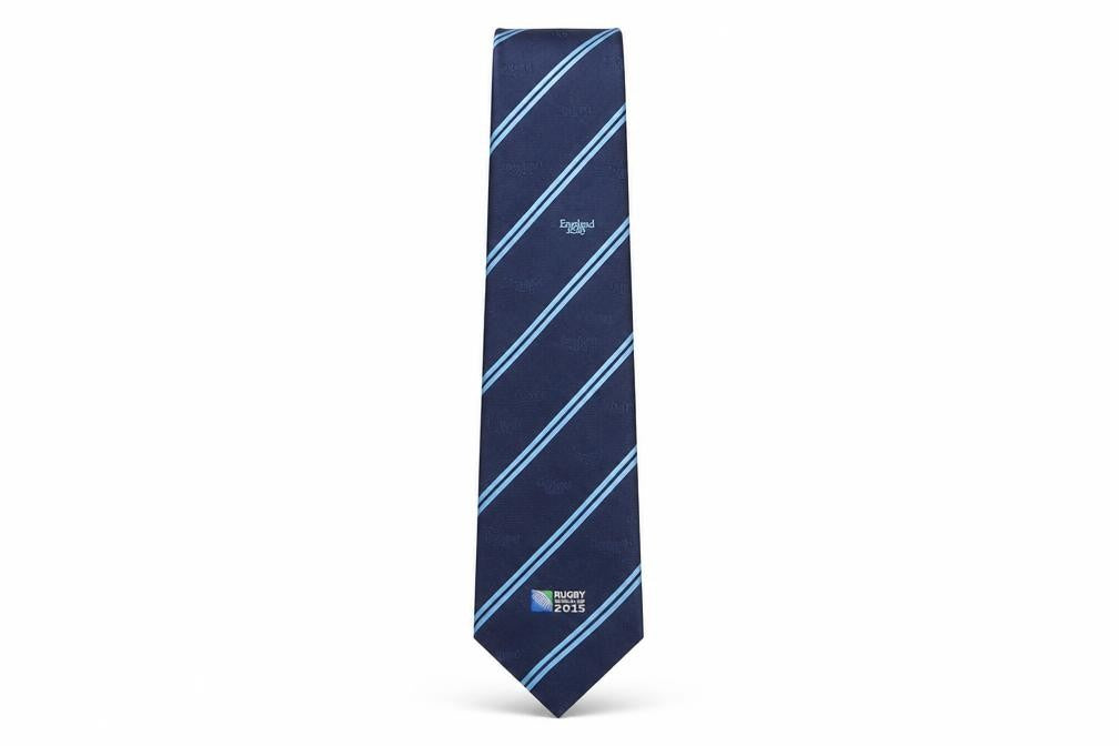 Blue Handmade Silk Rugby Tie, Men's One Size