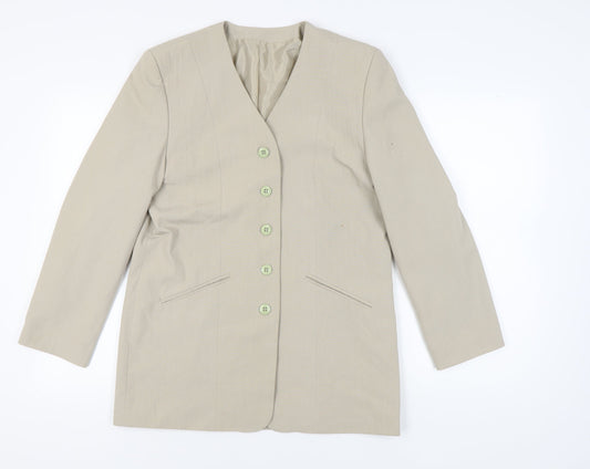 Brantwix Women’s Beige Five-Button Jacket Size 12