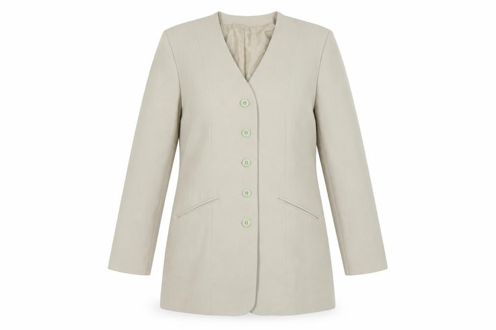 Brantwix Women’s Beige Five-Button Jacket Size 12