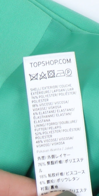 Topshop Women's Green Blazer UK 12