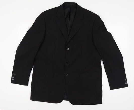 Daniel Grahame Men's Black Blazer 44 Regular Classic
