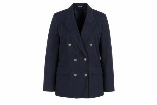 Amari Women's Blue Double-Breasted Suit Jacket Size 14