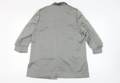 Next Women's Grey Blazer, Size 14, Mid-Length