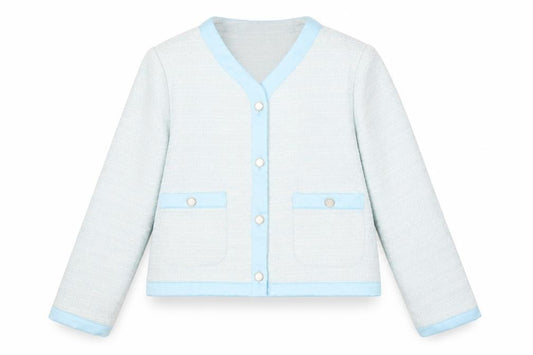 Capsule Women's Blue Suit Jacket M, Bouclé, Casual