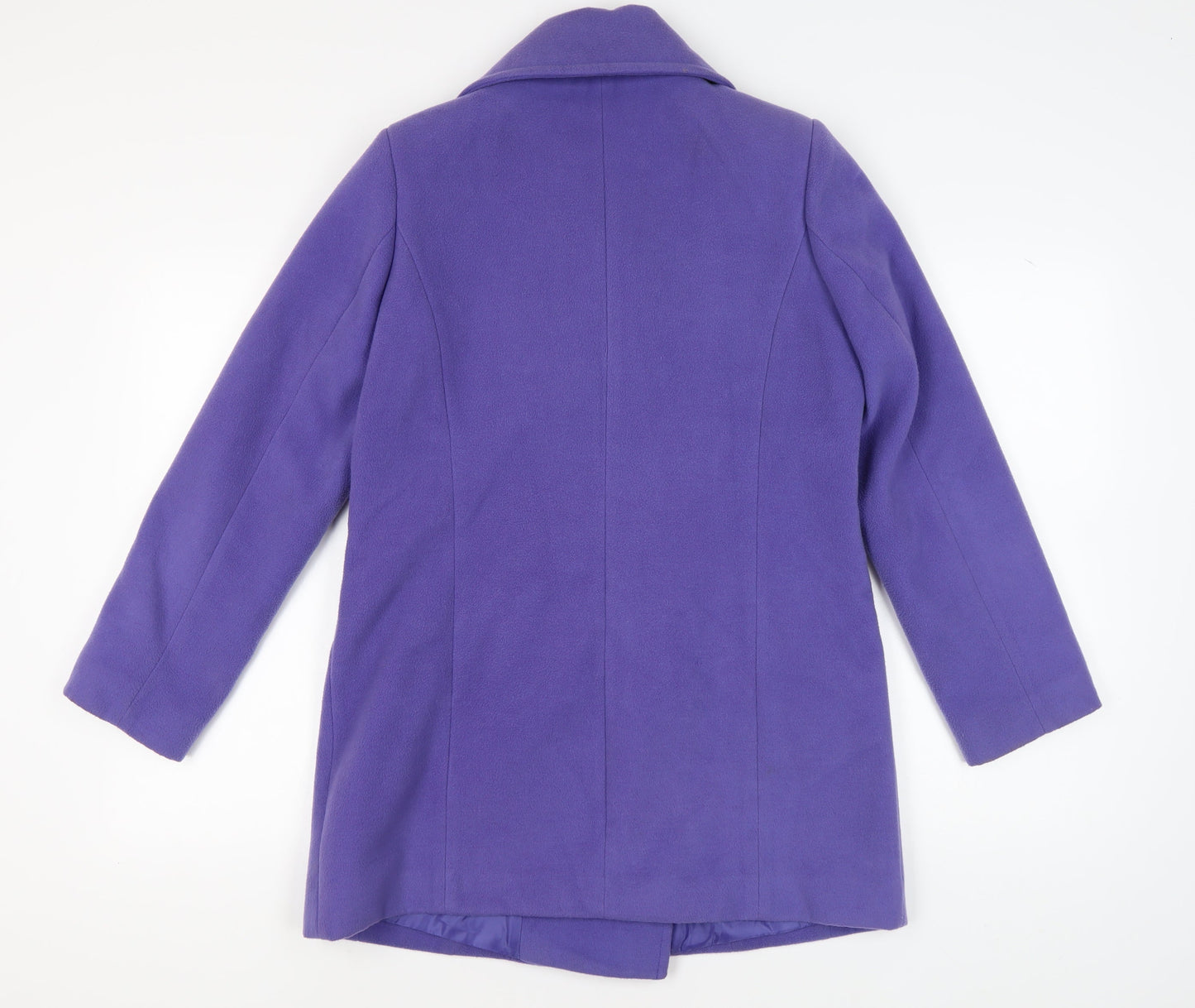 Wardrobe Essentials Women Purple Pea Coat Size 12
