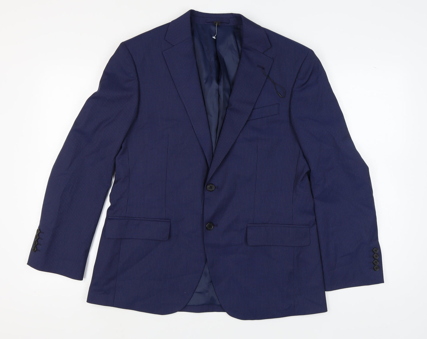 Marks and Spencer Men's Blue Suit Jacket - Size 40 Short