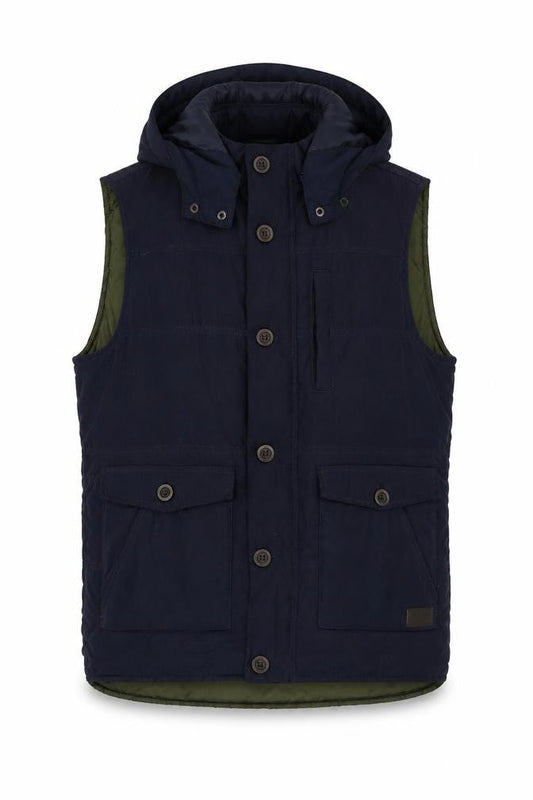 Springfield Men's Blue Hooded Waistcoat M