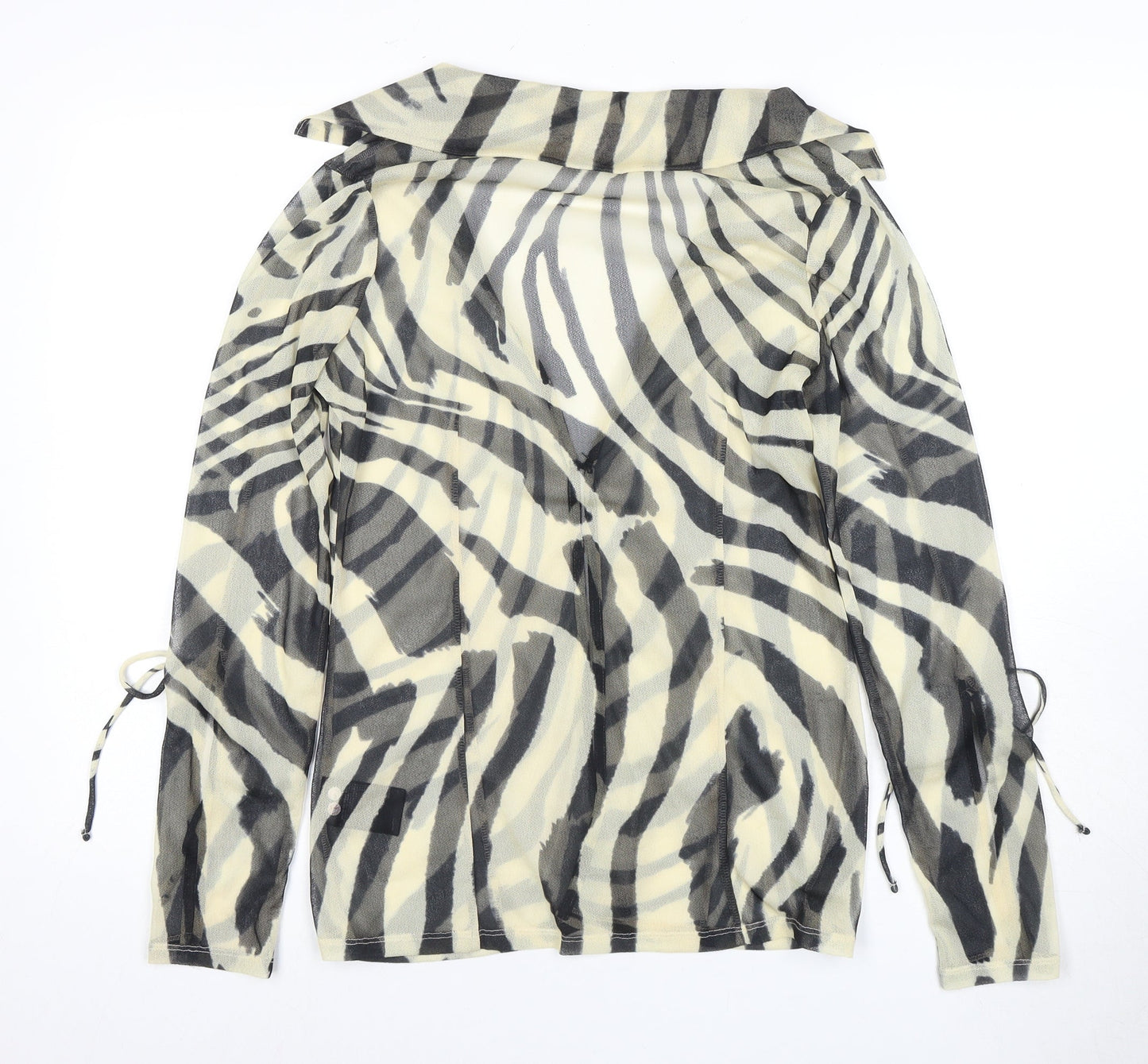 H&M Women's Multicoloured Animal Print Blouse - Size 12