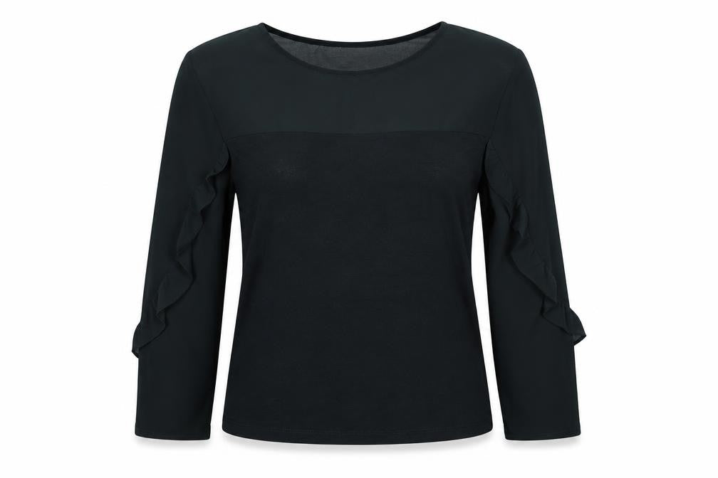 Warehouse Women's Black Long Sleeve Top UK 14