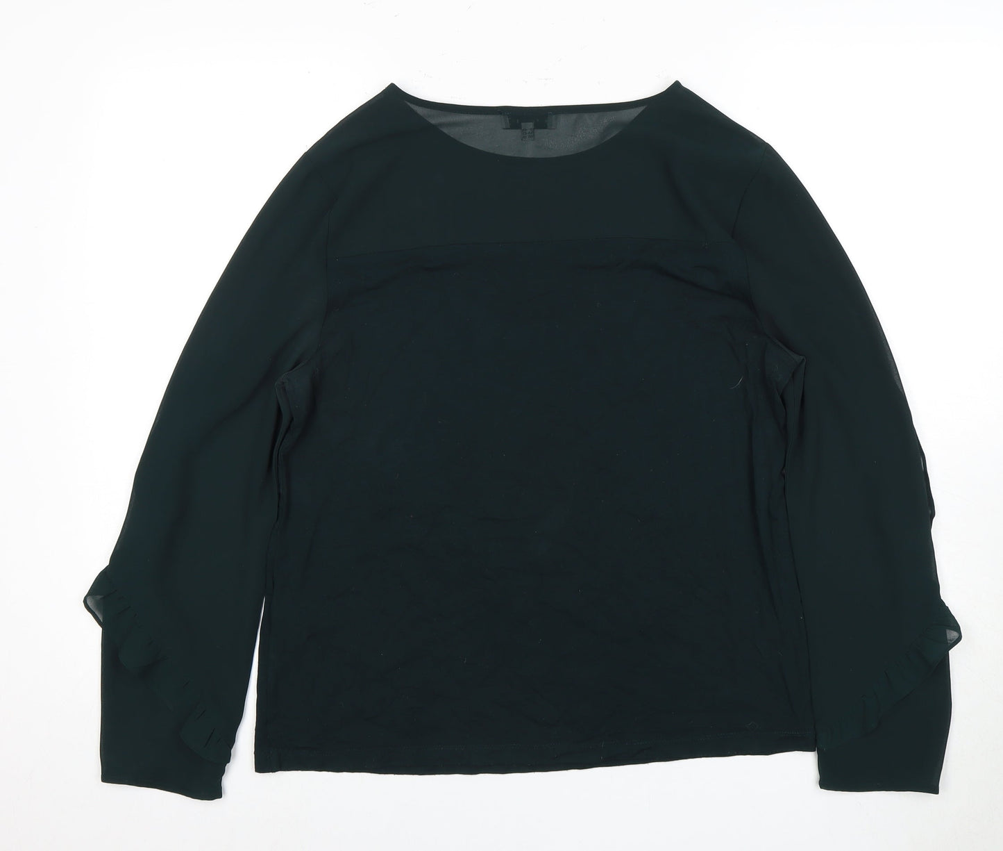 Warehouse Women's Black Long Sleeve Top UK 14
