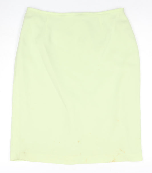 Berkatex Women's Green Pencil Skirt Size 14 Zip Accent
