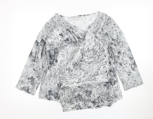 Damart Women's Multicoloured Paisley Wrap Blouse UK 14