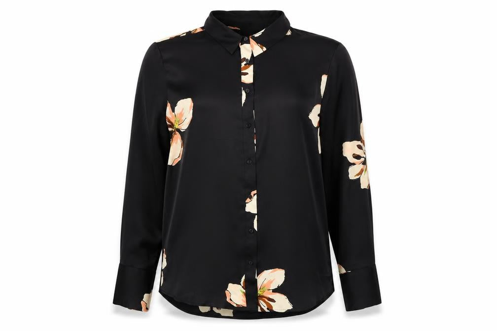 Autograph Women's Black Floral Blouse UK 12