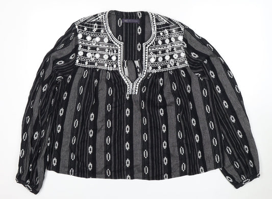 Marks and Spencer Women's Black Tunic Blouse Size 16