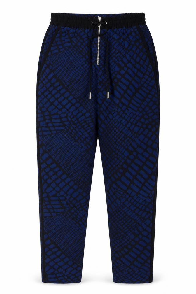 Whistles Women's Blue Silk Jogger Trousers