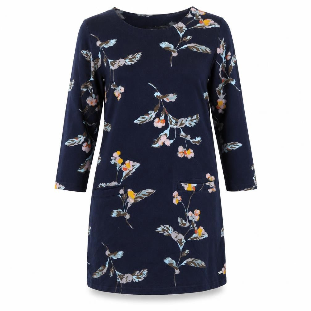 Joules Women's Blue Floral Shift Dress Size 14