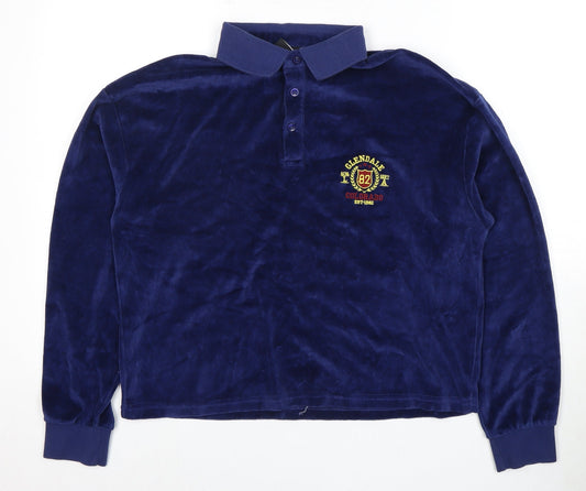 Let's Trans Unisex Blue Velour Henley Sweatshirt 12