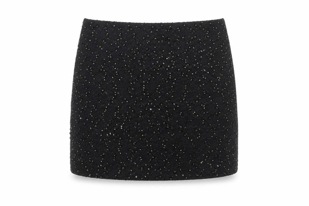Oasis Women’s Black Sequin Mini Skirt - XS