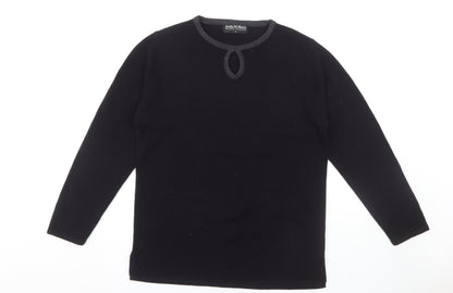 Joella Di Marco Women's Black Pullover Jumper Size S