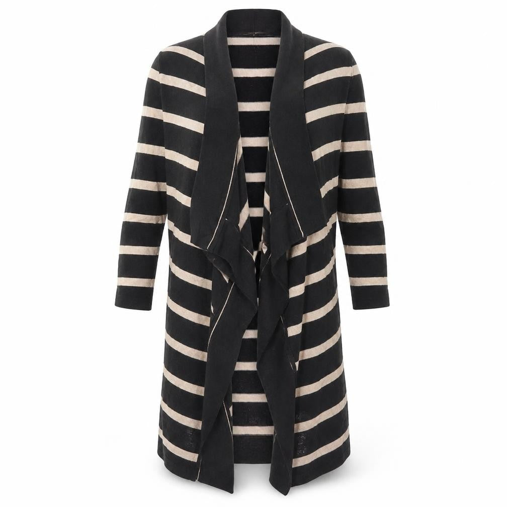 Principles Women's Black Cardigan Size 14 Striped