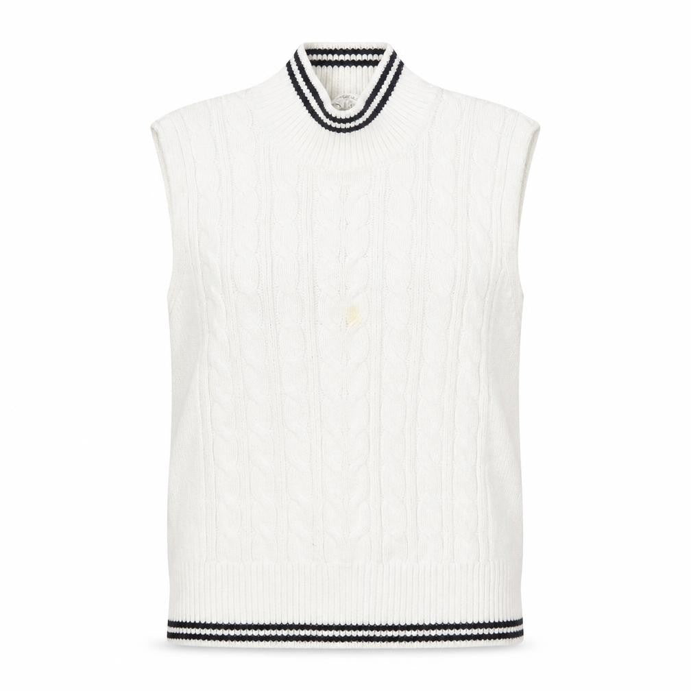 Marks & Spencer Women's White Cable-Knit Vest