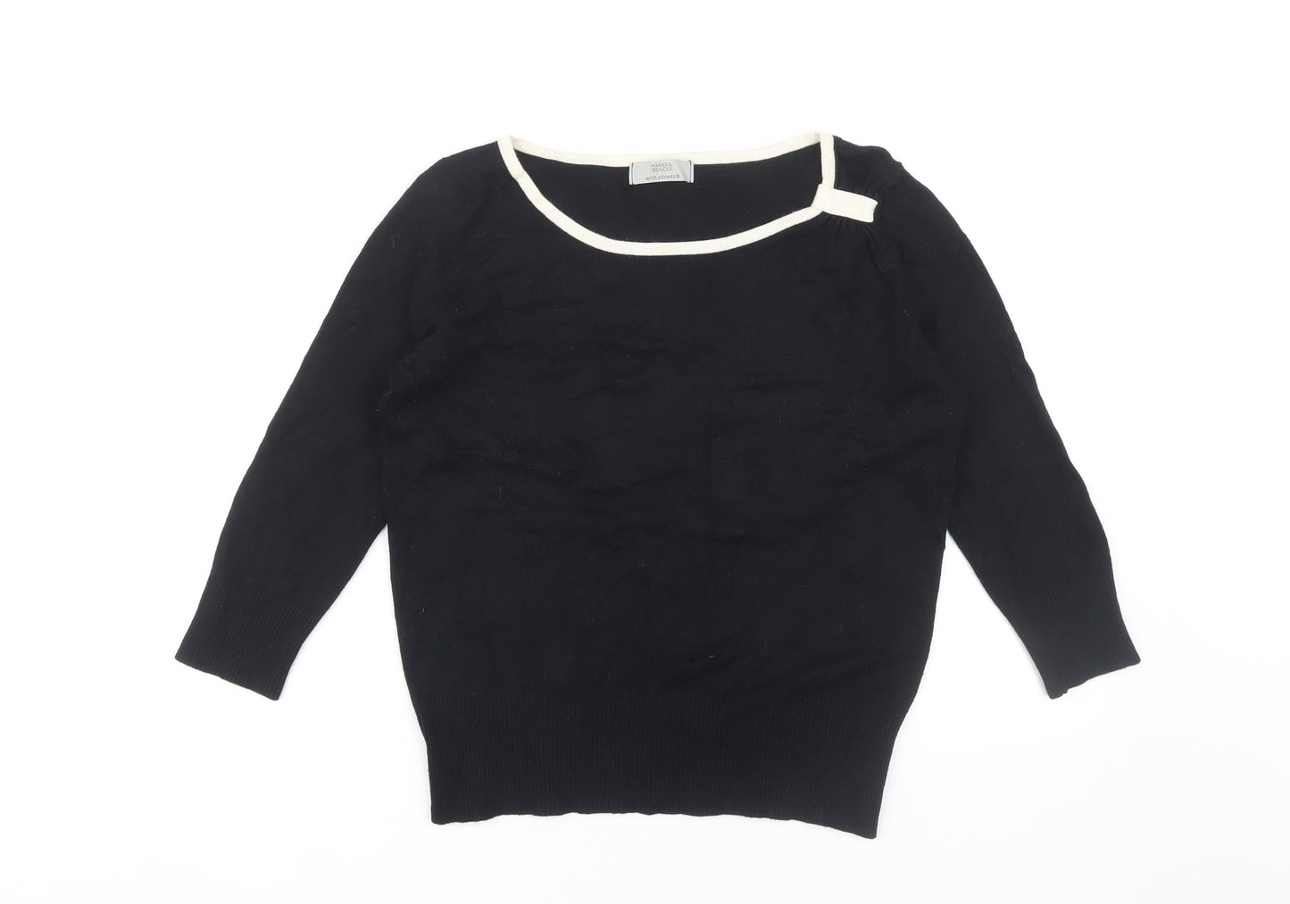 Marks and Spencer Women's Black Pullover Jumper, Size 12