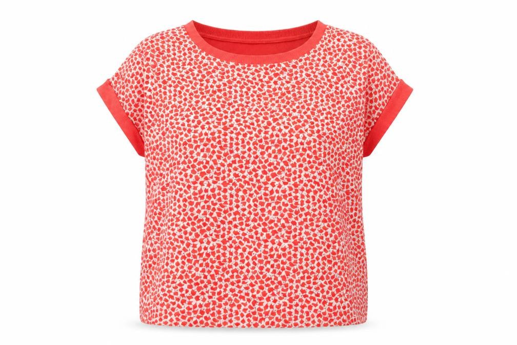 Next Women's Red Floral T-Shirt Size 12 Regular Fit