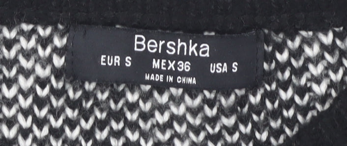 Bershka Women's Black Pullover Crew Neck Jumper, S